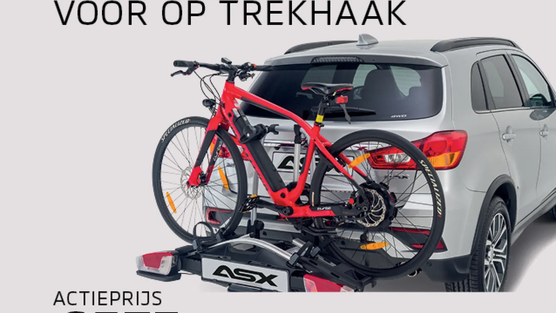 fietsendrager voor op de trekhaak € 375 actieprijs